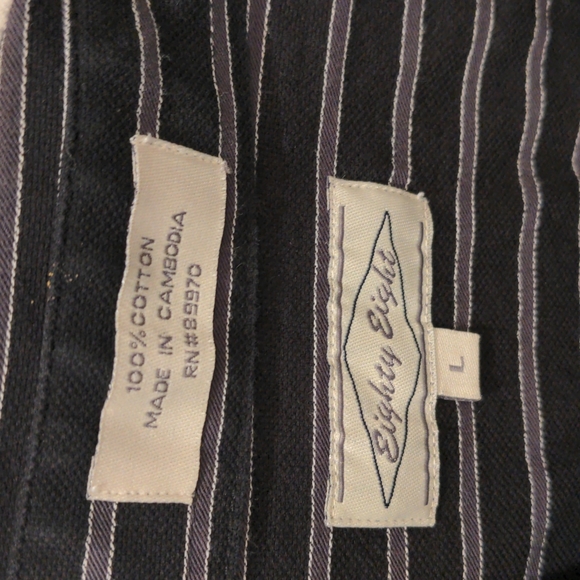 Black long sleeve dress shirt - Picture 3 of 4